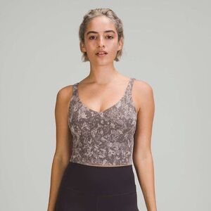 Lululemon Align Tank Top in Hideaway Camo Lunar Rock Grey Sz 6‎ with pads